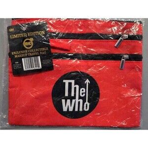 The Who Limited Edition Exclusive Collectible Makeup Travel Bag Red New